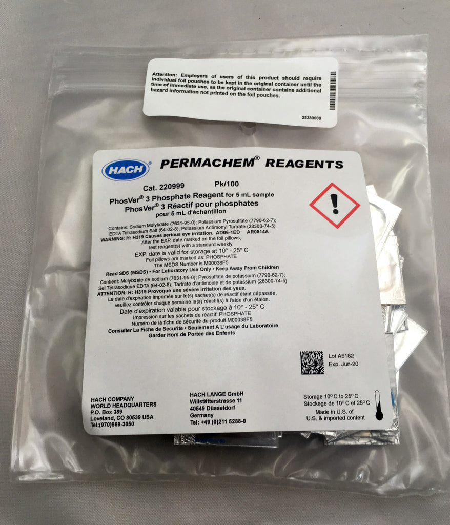 PhosVer® 3 Phosphate Reagent 5mL (Pkg 100)