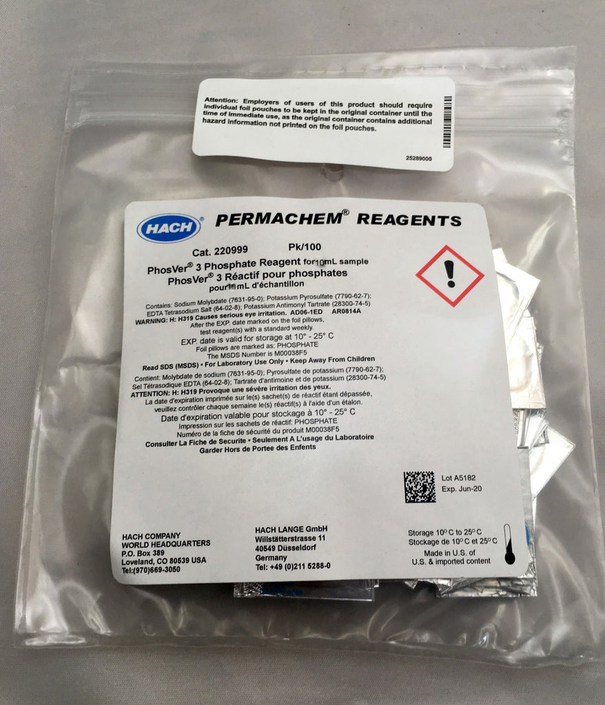 PhosVer® 3 Phosphate Reagent 10mL (Pkg 100)